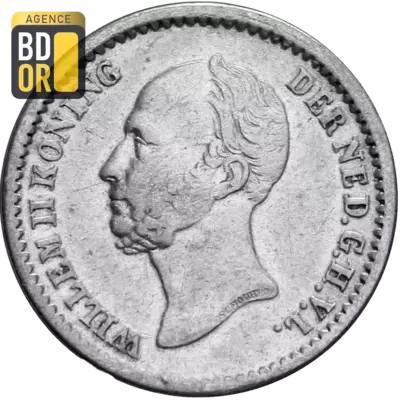 10 Cents argent 1848-1849 Willem II