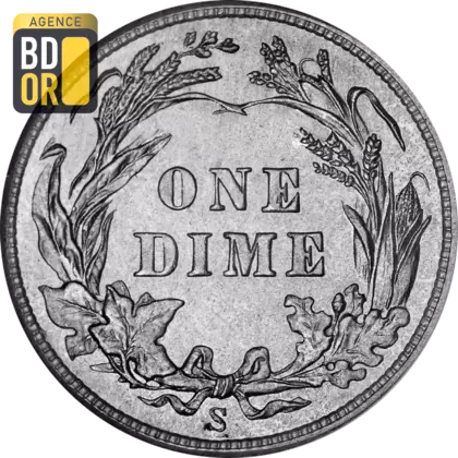 10 Cents Argent 1892 à 1916