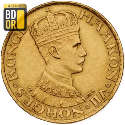10 et 20 Kroner Or Haakon VII 1910