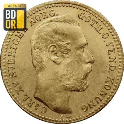 10 Francs Or Carl XV Adolf
