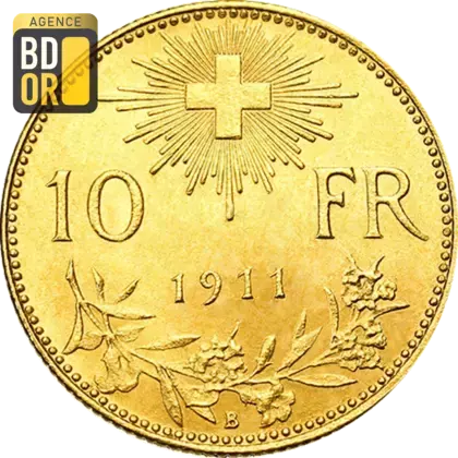 10 Francs Vreneli 1911 à 1922