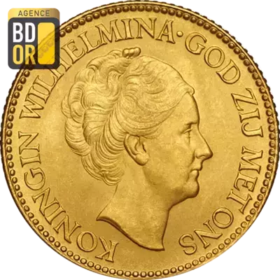 10 Gulden Or Wilhelmina 'JubilÃ©'