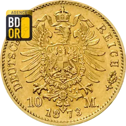 10 Mark Or Friedrich I 1872 et 1873