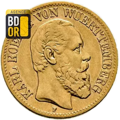 10 Mark Or Karl I de Wurtemberg