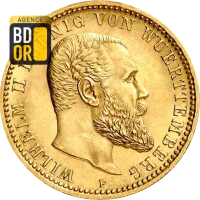 10 Mark Or Wilhelm II Wurtemberg