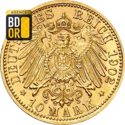 10 Mark Or Wilhelm II Wurtemberg