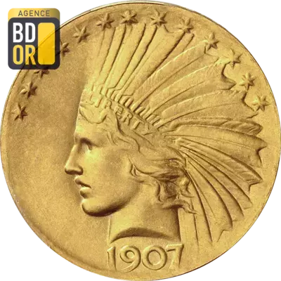 10$ Or TÃªte d'Indien Sans Devise