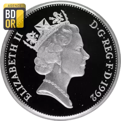 10 pence Elizabeth II 3e effigie, grand module, argent