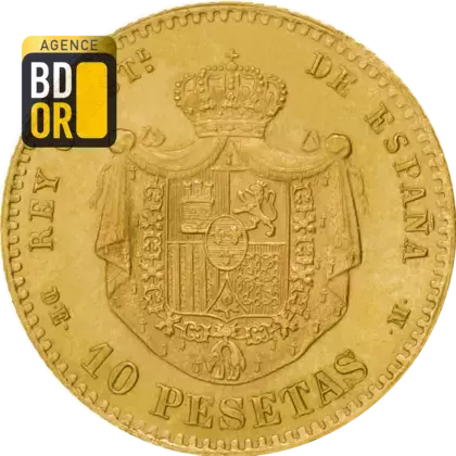 10 Pesetas Or Alphonse XII  10 Pesetas Or Alphonse XII