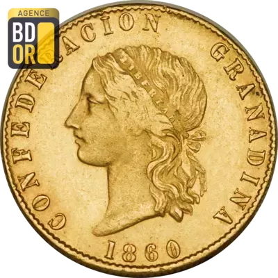 10 Pesos Or Colombie 1858-1862