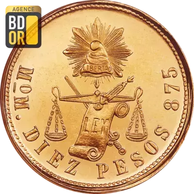 10 Pesos Or Mexicain