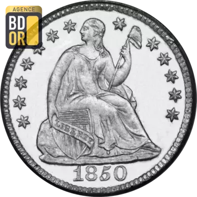 1/2 Dime Argent 1837 Ã  1873