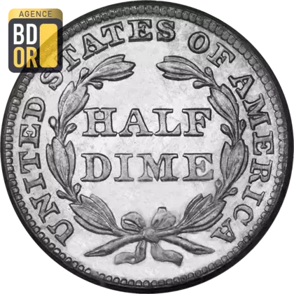 1/2 Dime Argent 1837 à 1873