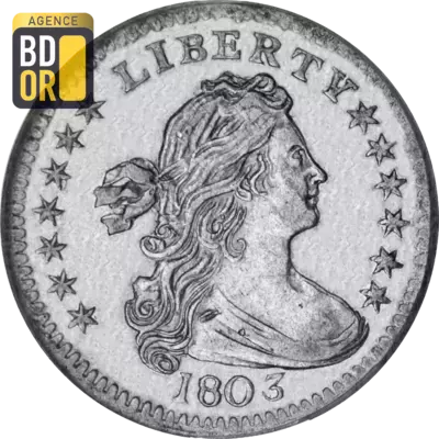 1/2 Dime Draped Bust 1800 Ã  1805