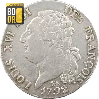 Demi Ecu 3 Livres Louis XVI FranÃ§ois