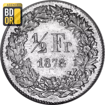 Demi Franc Helvetia 1875-1967