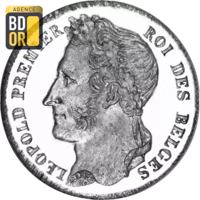 Demi franc LÃ©opold Ier TÃªte LaurÃ©e 1833-1844 