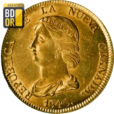 16 Pesos Or Colombie 1837-1849