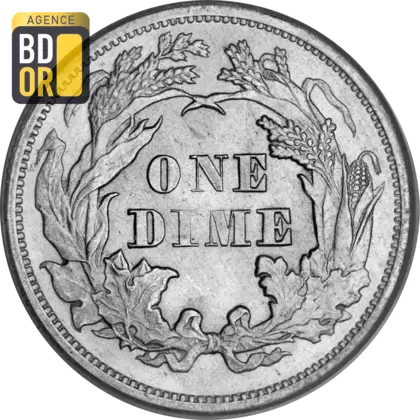 1 Dime Argent 1873 et 1874
