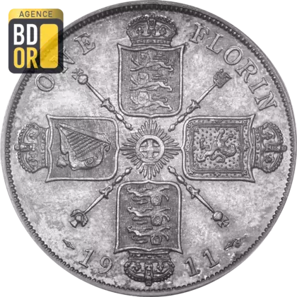 1 florin george V 1ere effigie 925‰