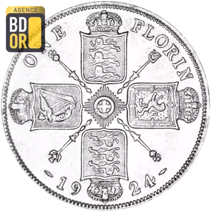 1 florin George V 1ere effigie argent