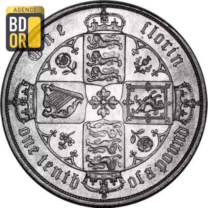 1 florin victoria 1ere effigie 2 eme type