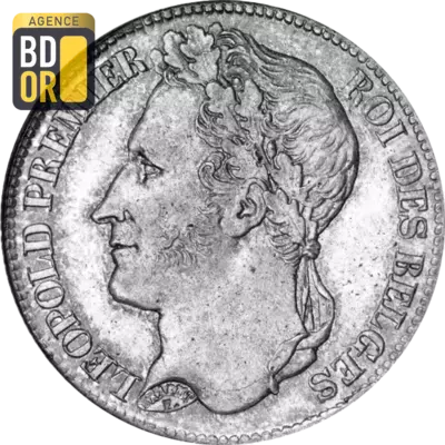 1 franc LÃ©opold Ier TÃªte LaurÃ©e 1833-1844 