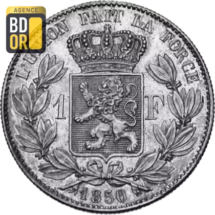 1 franc Léopold Ier Tête Nue 1849-1850 