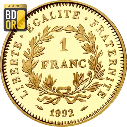 1 Franc Or République 1992