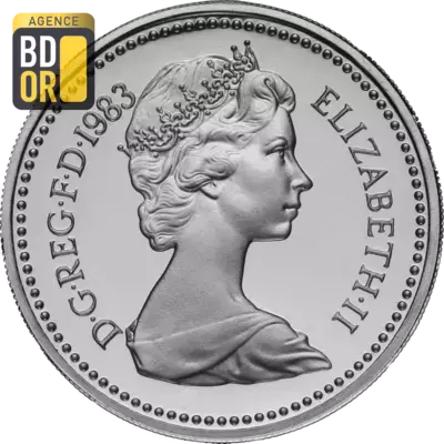 1 livre Elizabeth II 2e effigie, armes royales, argent