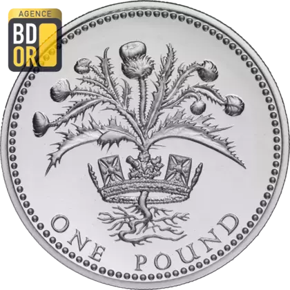 1 livre Elizabeth II 2e effigie, chardon écossais, argent