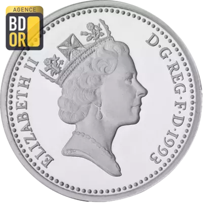 1 livre Elizabeth II 3e effigie, armes royales, argent