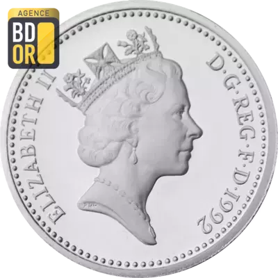 1 livre Elizabeth II 3e effigie, chÃªne anglais, argent