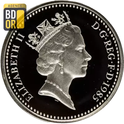 1 livre Elizabeth II 3e effigie, poireau gallois, argent, piÃ©fort