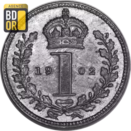 1 penny Edouard VII maundy coinage