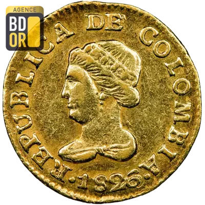 1 Peso Or Colombie 1825-1836