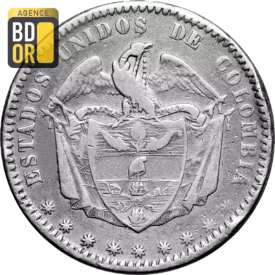 1 Peso Or Colombie  1862-1863-1864