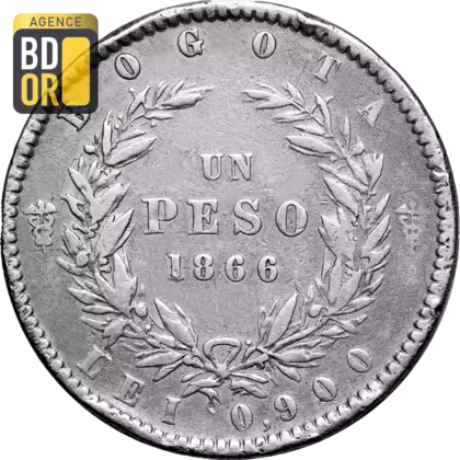 1 Peso Or Colombie  1862-1863-1864