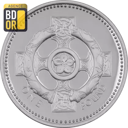 1 Pound - Elizabeth II Celtic Cross; Silver Piedfort