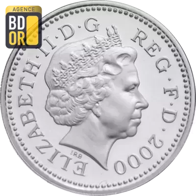 1 Pound - Elizabeth II Dragon gallois ; Piedfort argent
