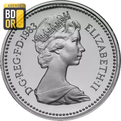 1 Pound - Elizabeth II Royal Arms; Silver Piedfort