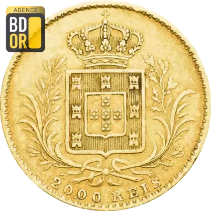 2000 Reis Or Pierre V 1856 à 1860