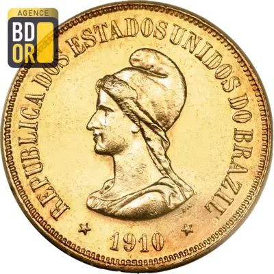 20 000 Reis Or BrÃ©sil 1889-1922