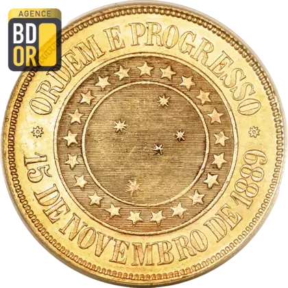 20 000 Reis Or Brésil 1889-1922