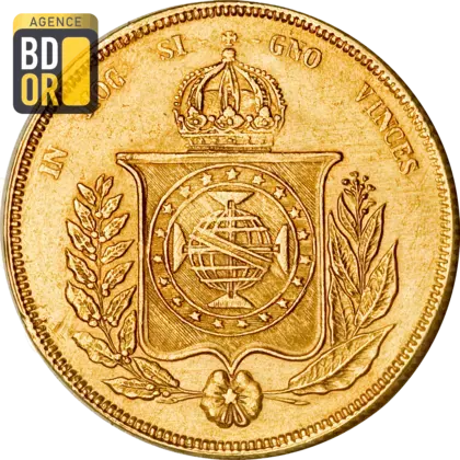 20 000 Reis Or Pedro II 1853 à 1889