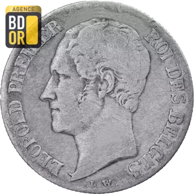 20 centimes LÃ©opold Ier tÃªte nue 1852-1858