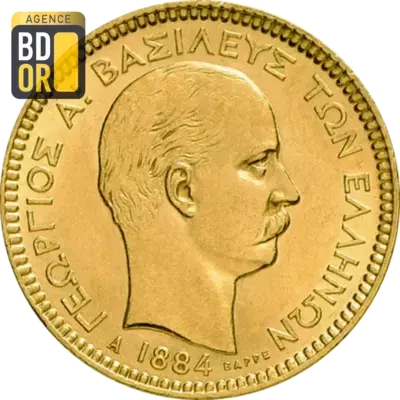 20 Drachmes Or George I 1884