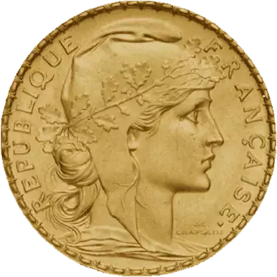 20 Francs Coq Marianne Or