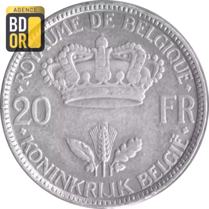 20 francs - Léopold III  1934-1935