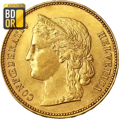 20 Francs Suisse 1883 Ã  1896